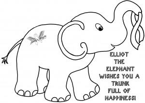 Elliot the Elephant Coloring